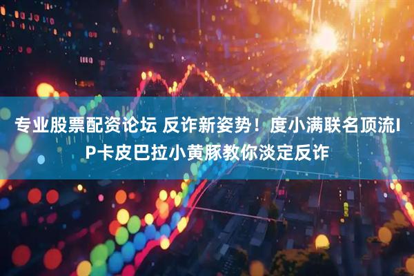 专业股票配资论坛 反诈新姿势！度小满联名顶流IP卡皮巴拉小黄豚教你淡定反诈