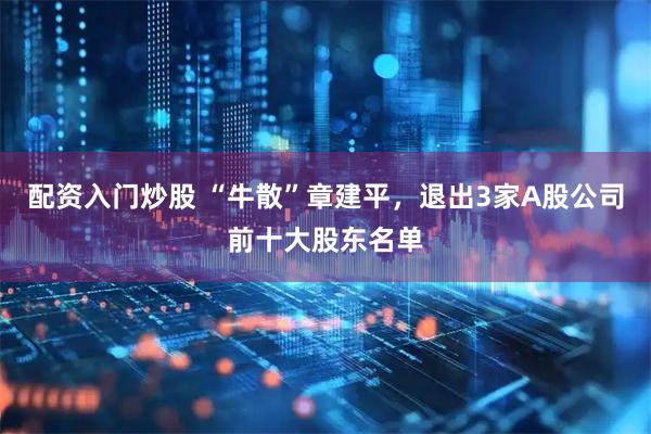 配资入门炒股 “牛散”章建平，退出3家A股公司前十大股东名单